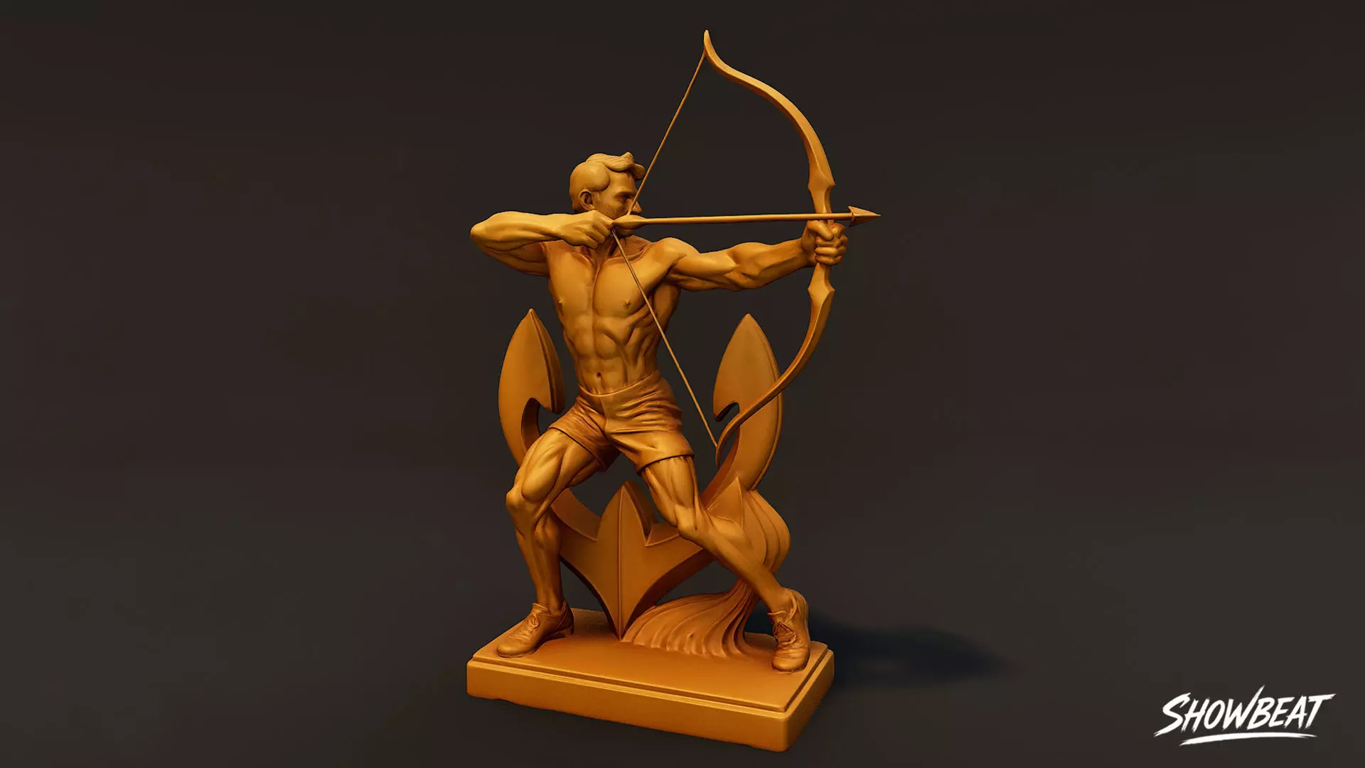 Golden Sports Statue Pack VOL1 Low-poly 3D model_15