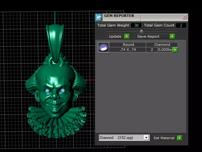 Evil Clown Pendant 3D Printable Model 3D print model_5
