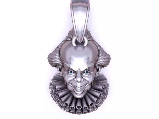 Evil Clown Pendant 3D Printable Model 3D print model_3