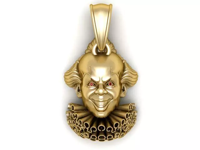 Evil Clown Pendant 3D Printable Model 3D print model_0