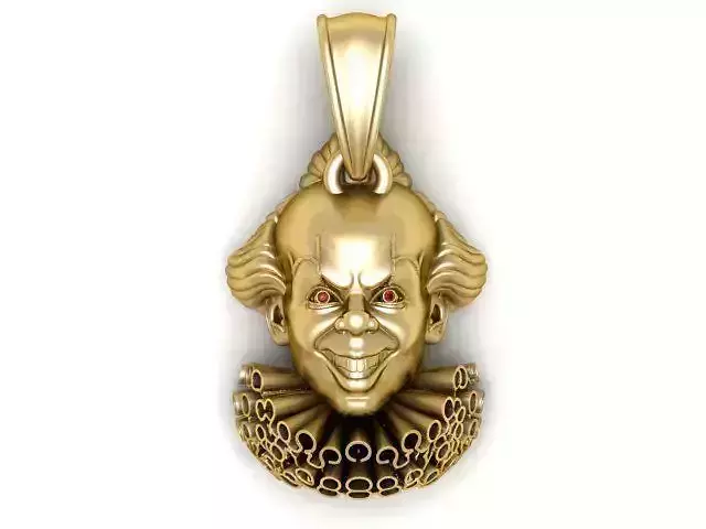 Evil Clown Pendant 3D Printable Model