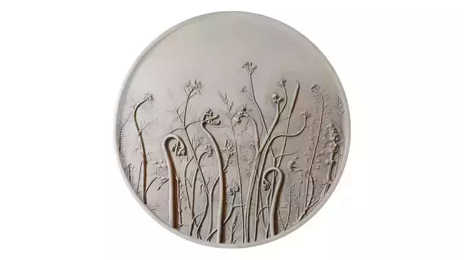 Botanical bas-relief
