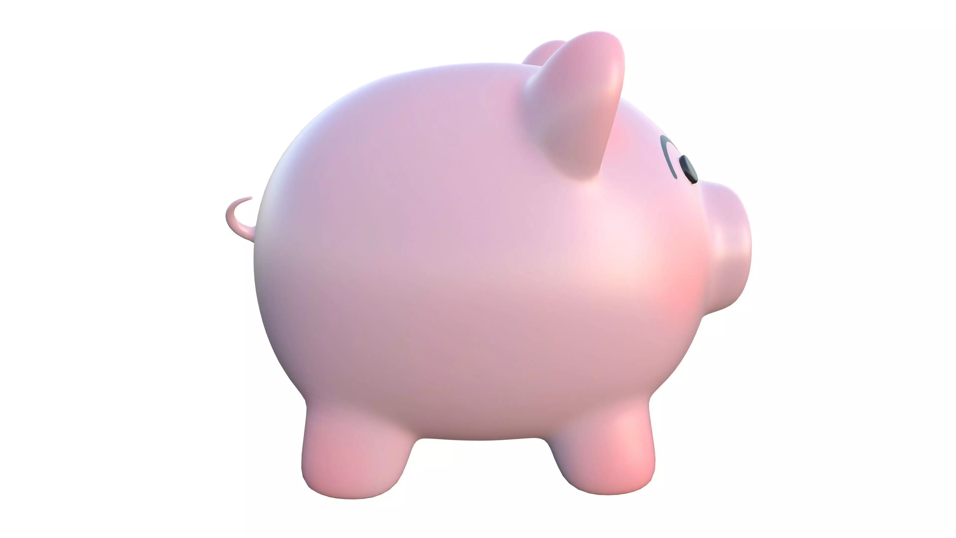 piggy bank Low-poly 3D model_3