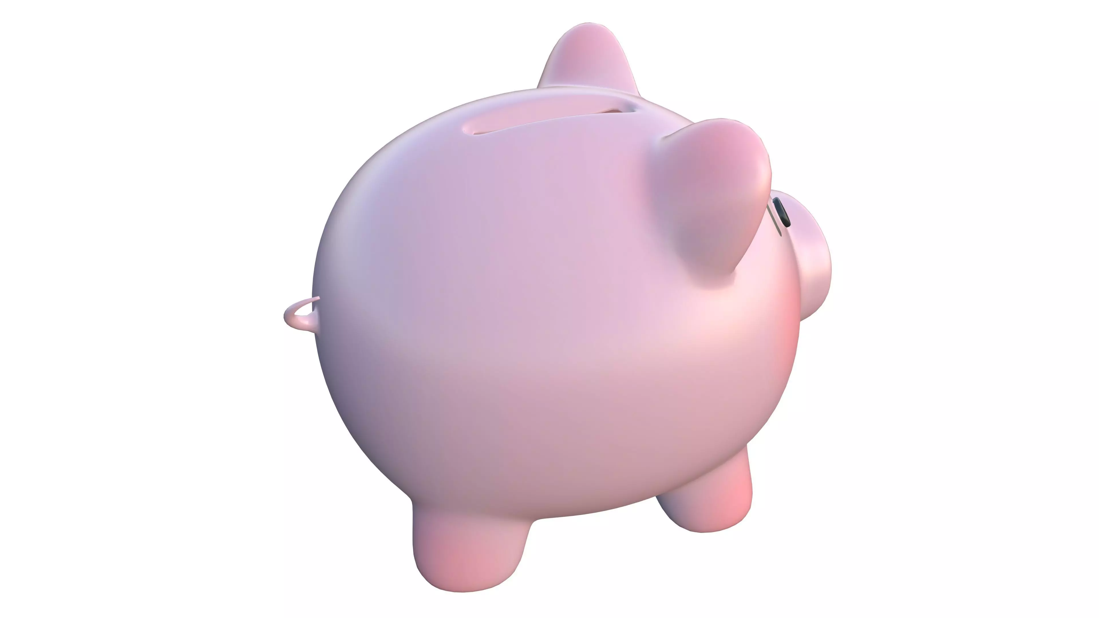 piggy bank Low-poly 3D model_4