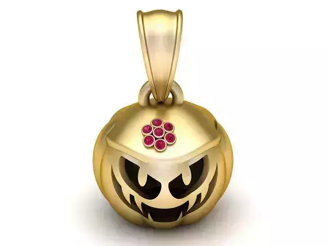 Evil Pumpkin Pendant 3D Printable Model