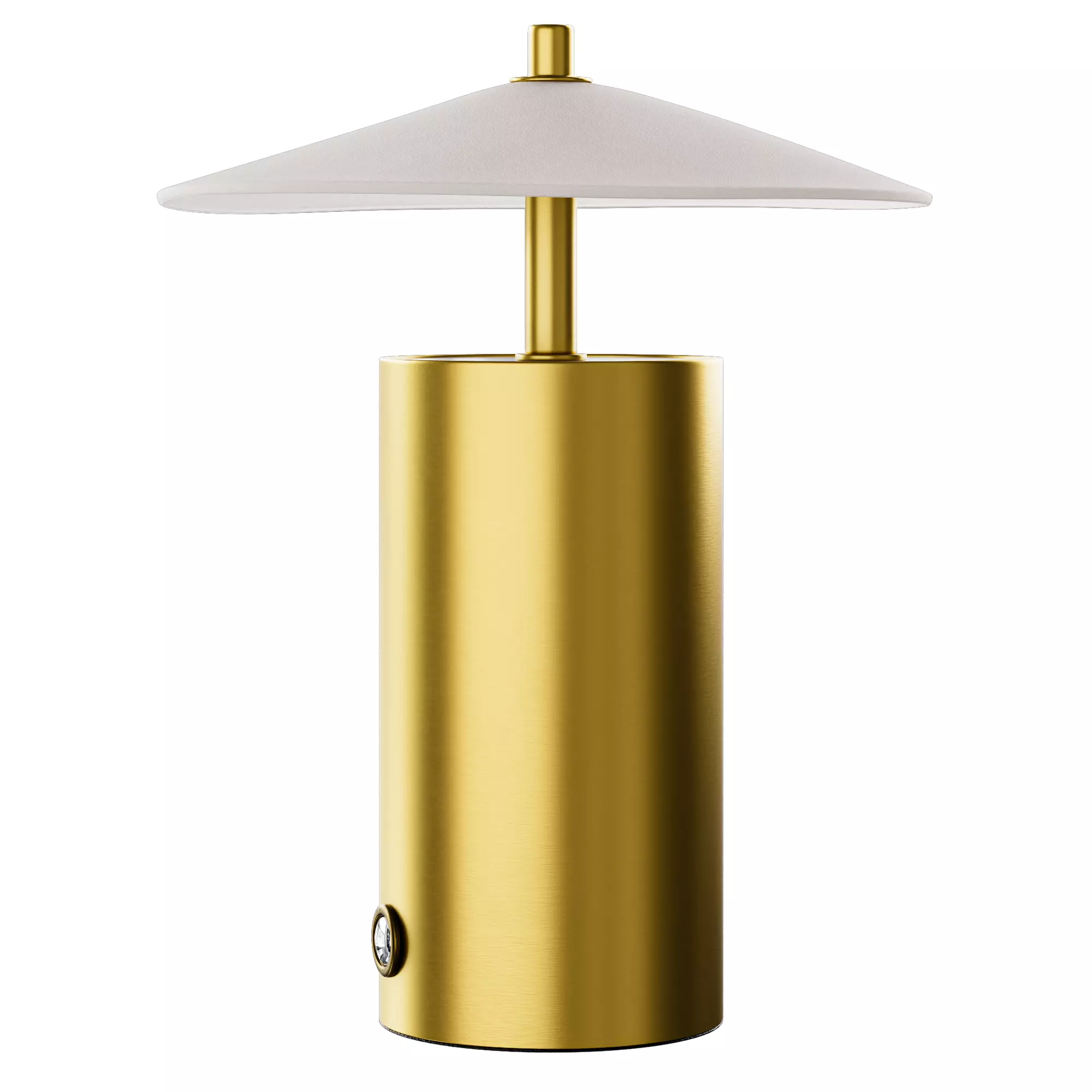 Zara Home table lamp with paper shade 3D model_5