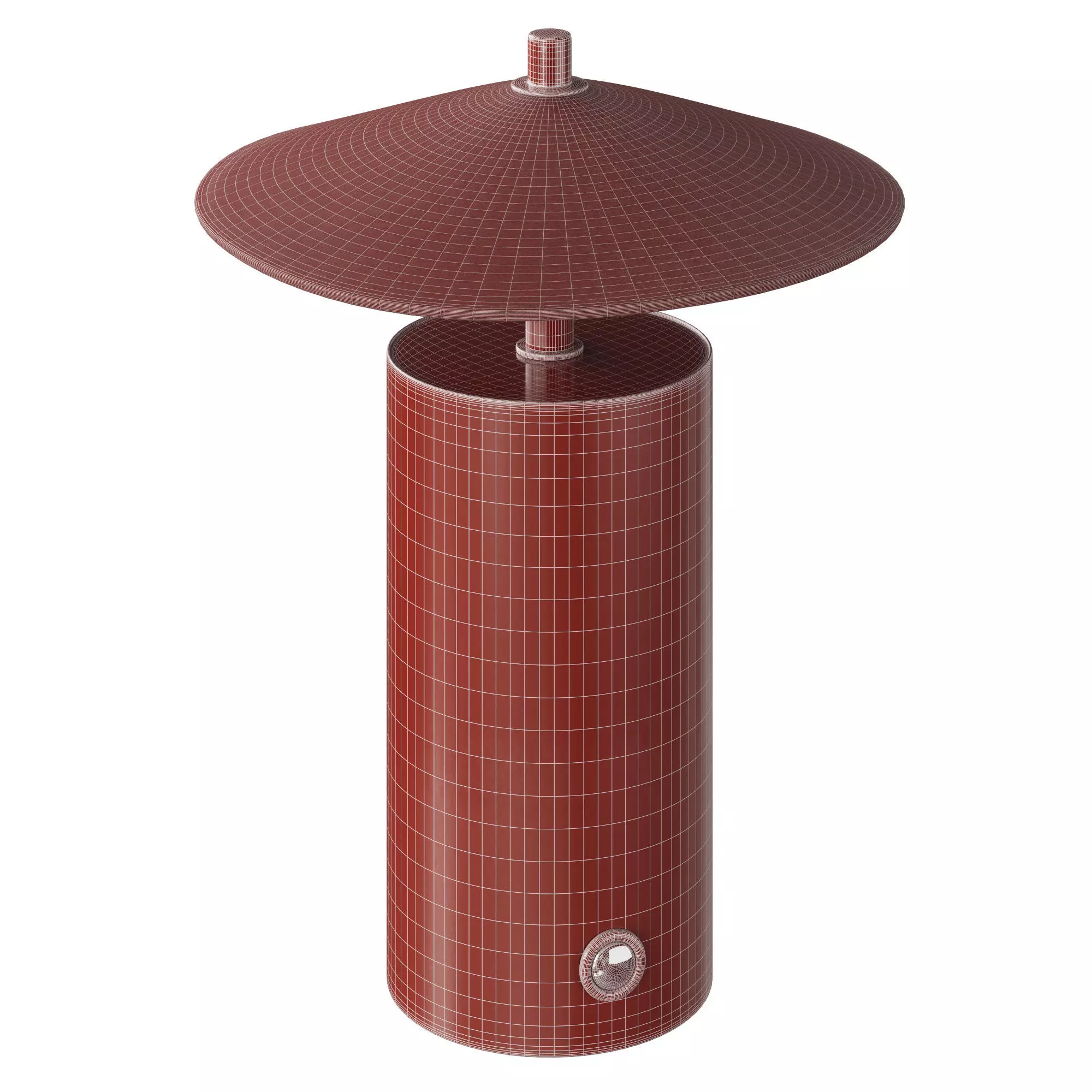 Zara Home table lamp with paper shade 3D model_8