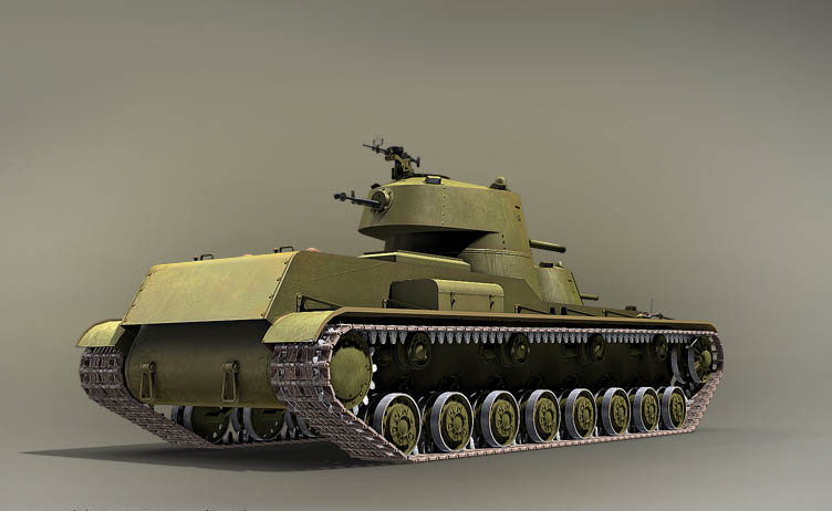 Soviet heavy tank SMK USSR 1939 Free 3D model_2
