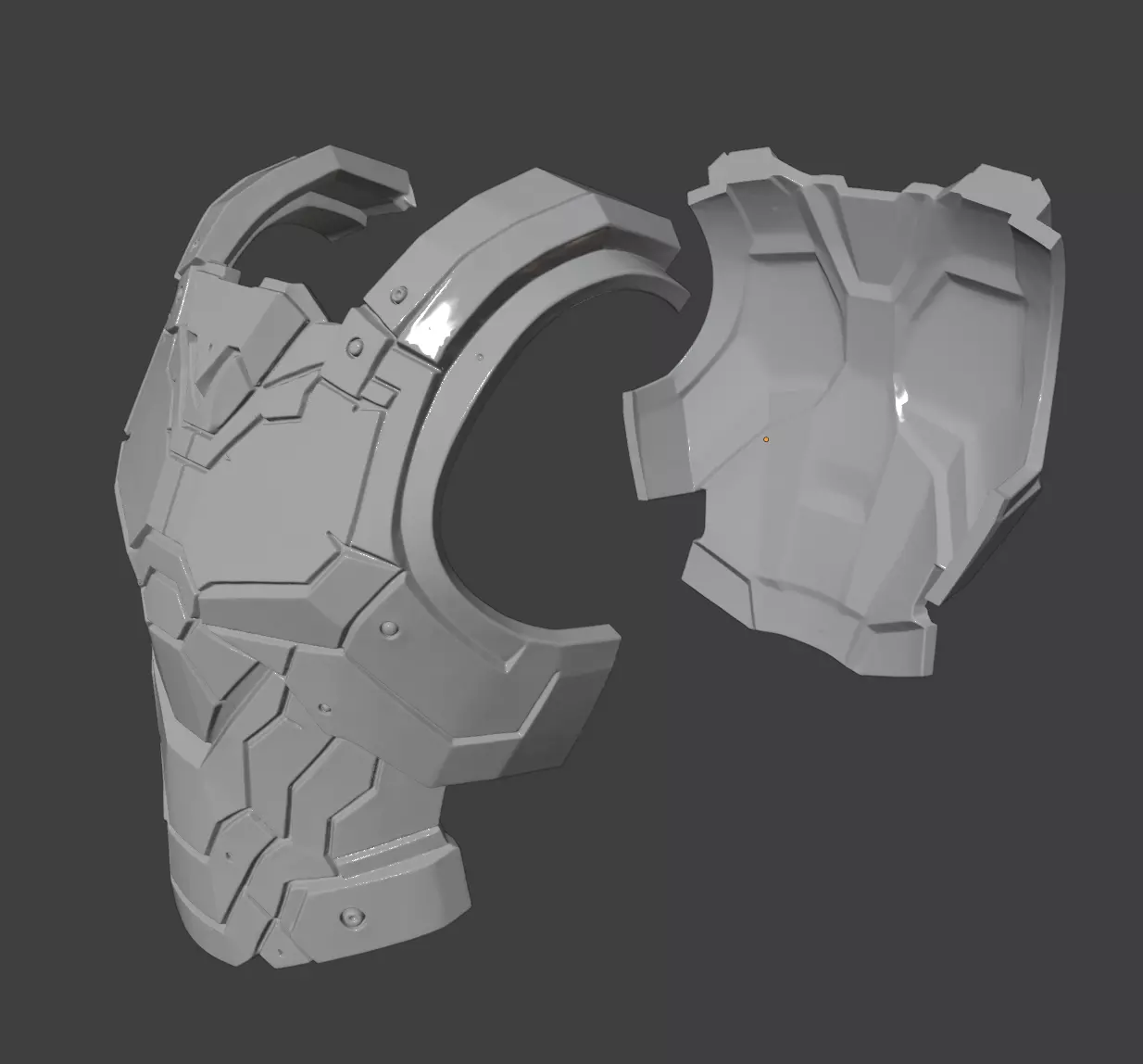 MALE KNIGHTMARE COCKPIT ARMOR 3D print model_8