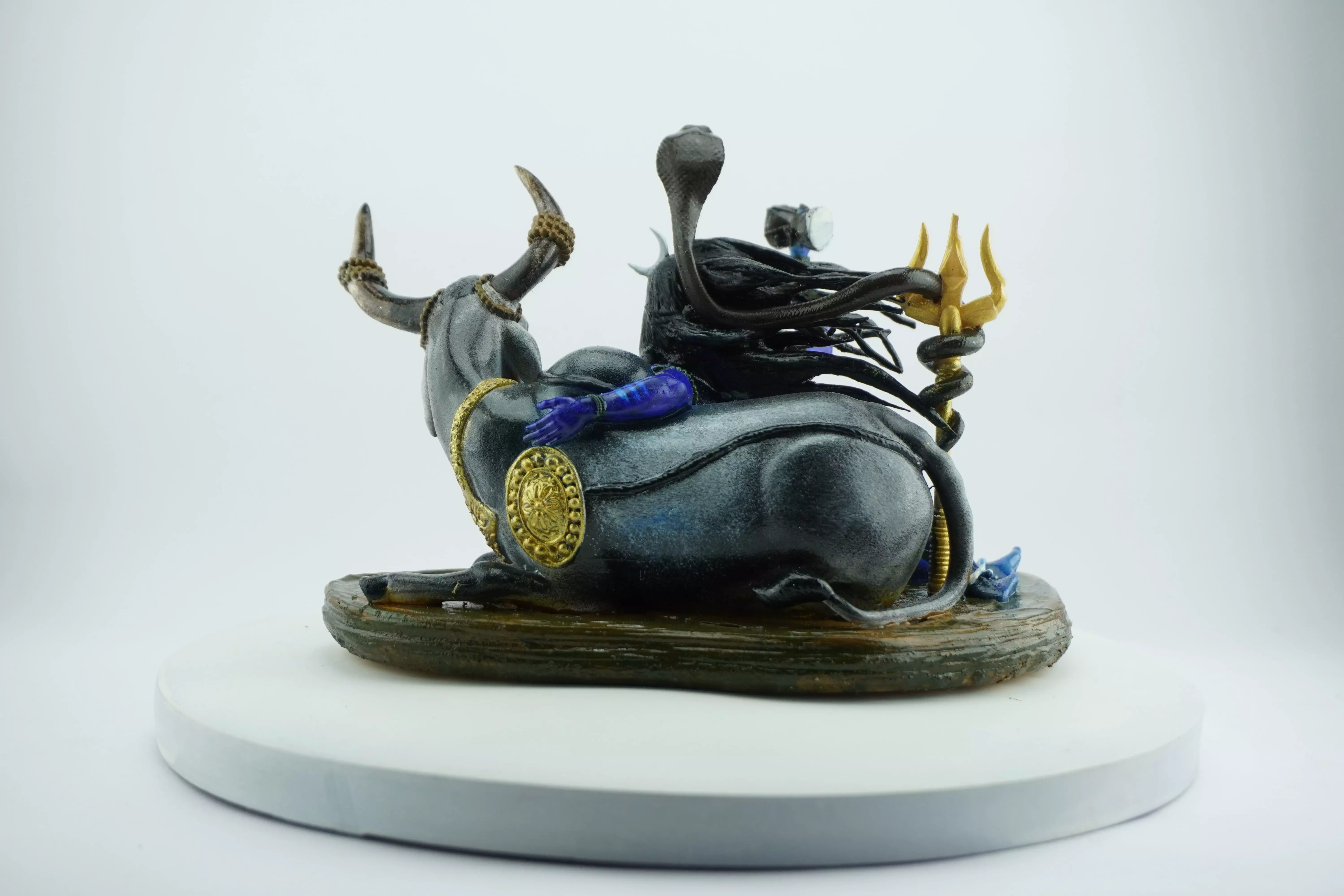 Lord Shiva with Nandi  Detailed 3D Printable Sculpture 3D print model_2