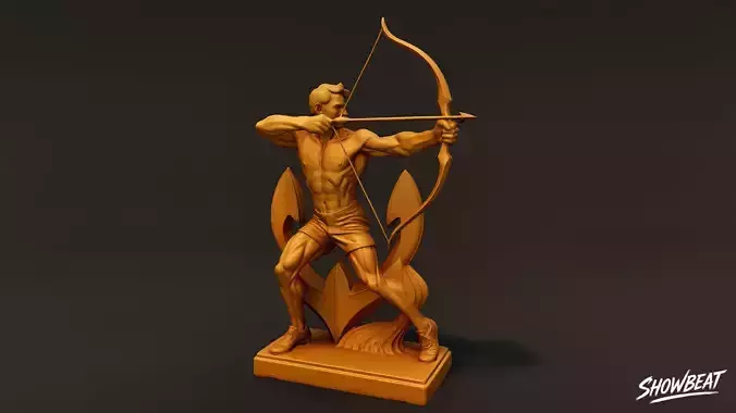 Golden Archery Statue