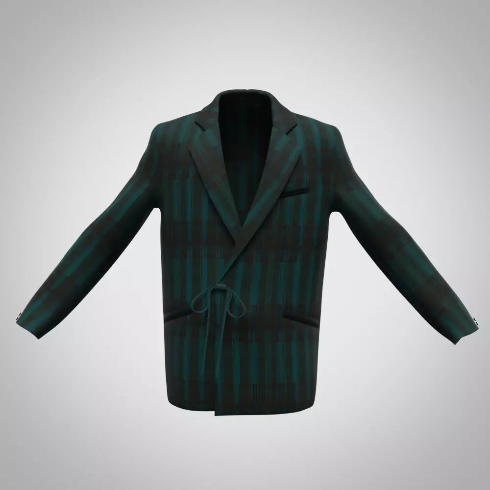 3d model mens blazer and denim pant 3d clothing Low-poly 3D model_5