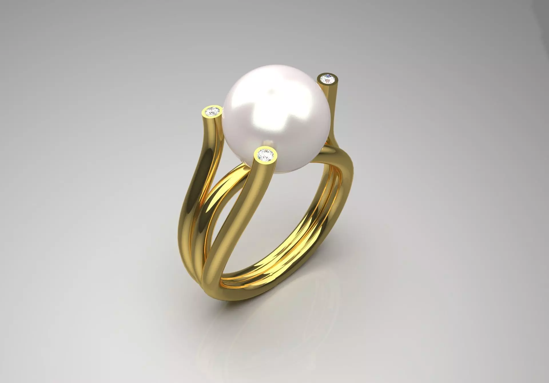 The Ocean Luster STL 3D pearl Ring Collection _35