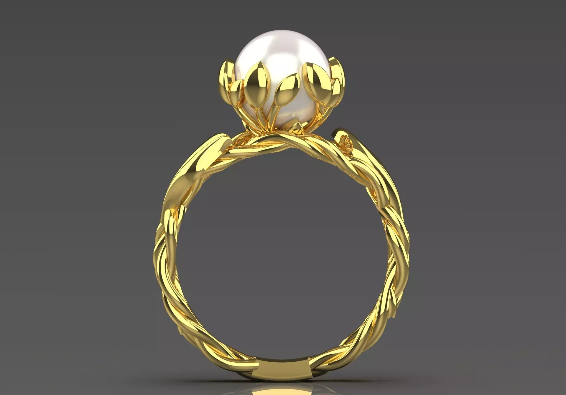 The Ocean Luster STL 3D pearl Ring Collection _32