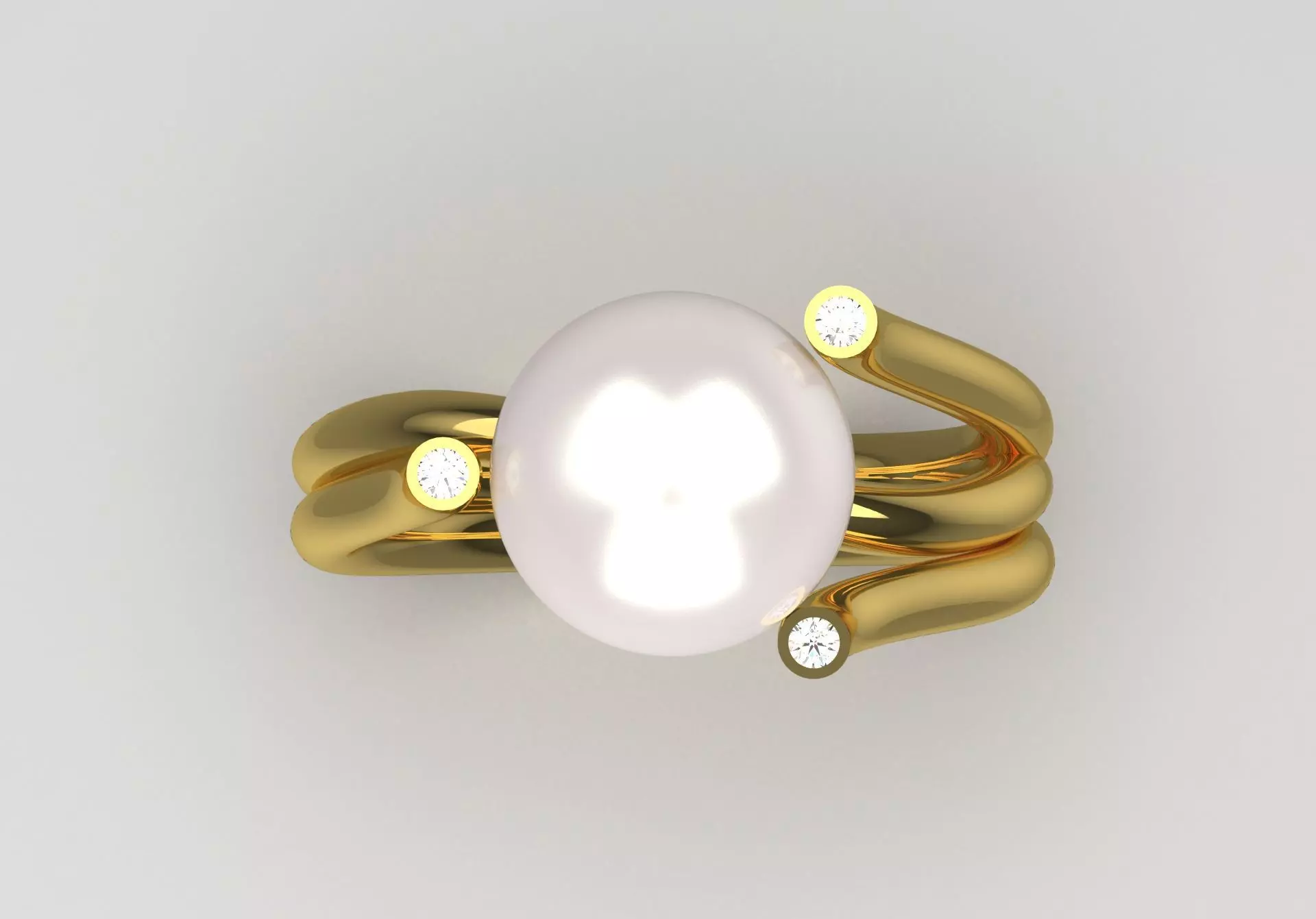 The Ocean Luster STL 3D pearl Ring Collection _36
