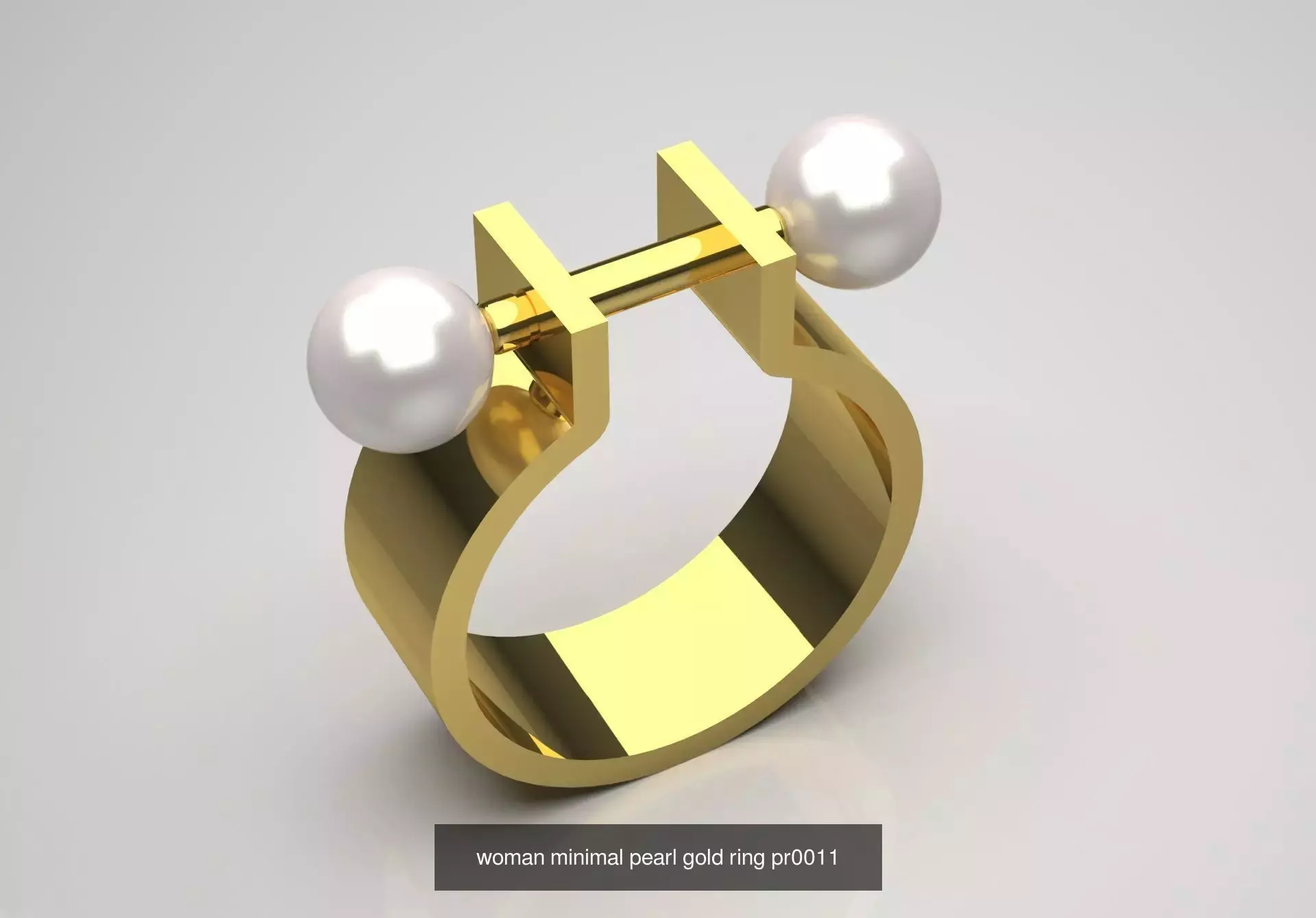 The Ocean Luster STL 3D pearl Ring Collection _1