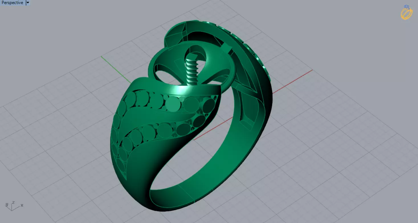 The Ocean Luster STL 3D pearl Ring Collection _27