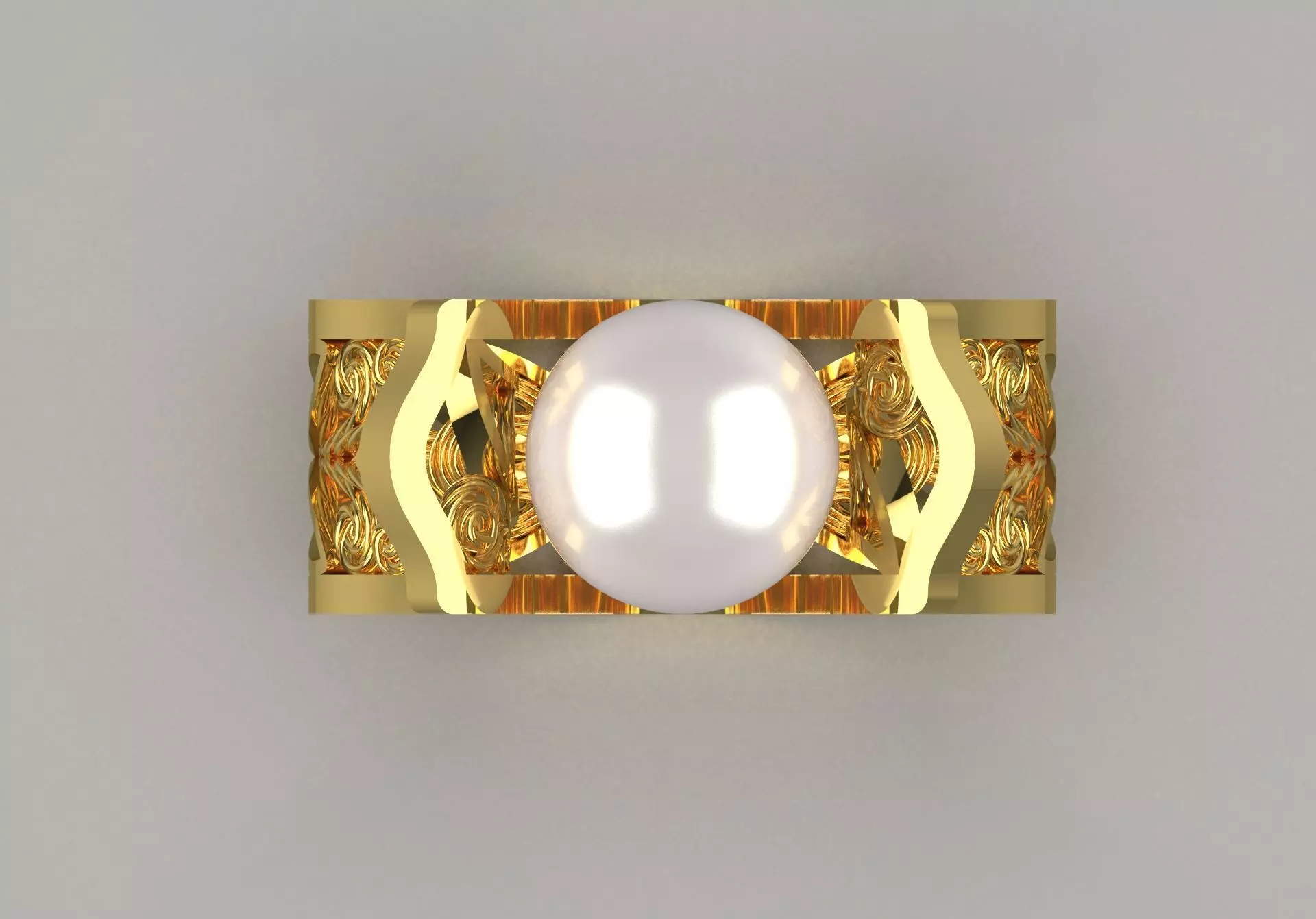 The Ocean Luster STL 3D pearl Ring Collection _48