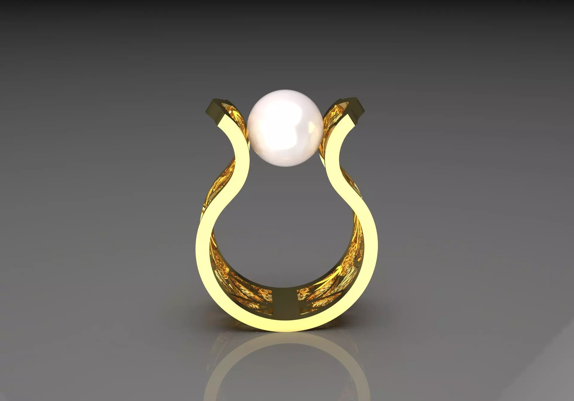 The Ocean Luster STL 3D pearl Ring Collection _49