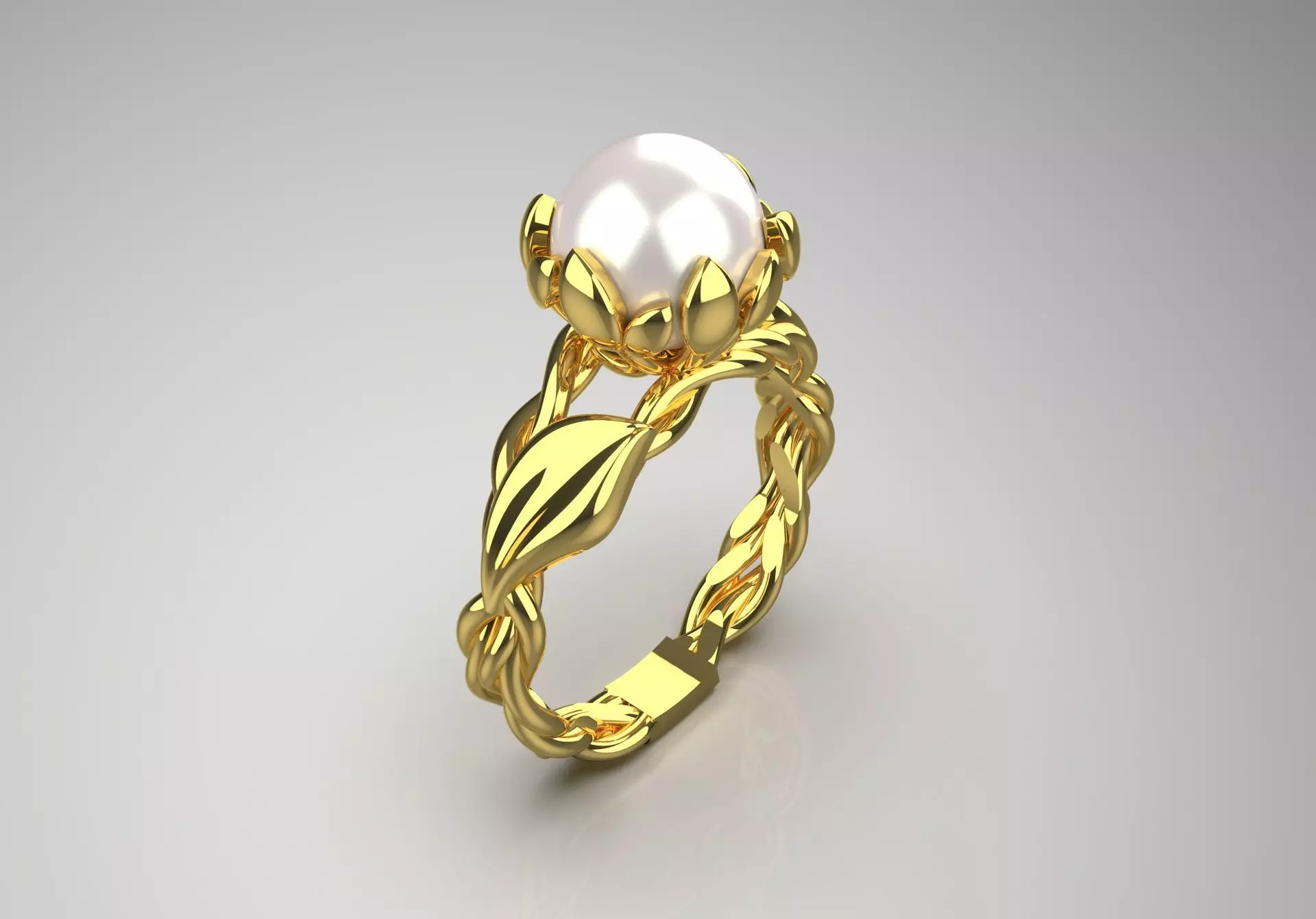 The Ocean Luster STL 3D pearl Ring Collection _29
