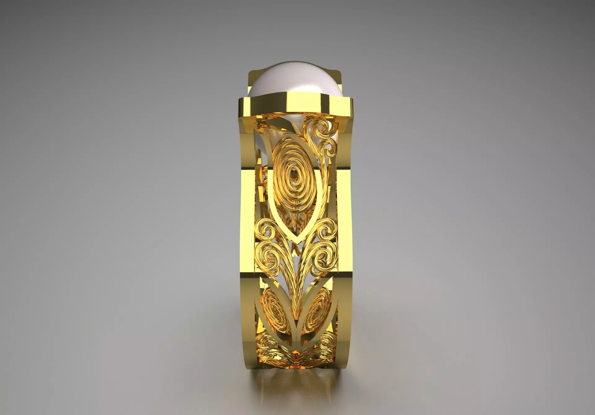 The Ocean Luster STL 3D pearl Ring Collection _50