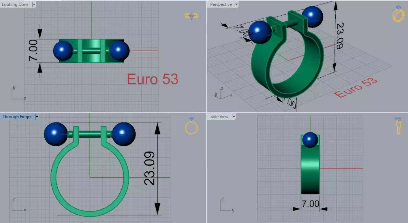 The Ocean Luster STL 3D pearl Ring Collection _46