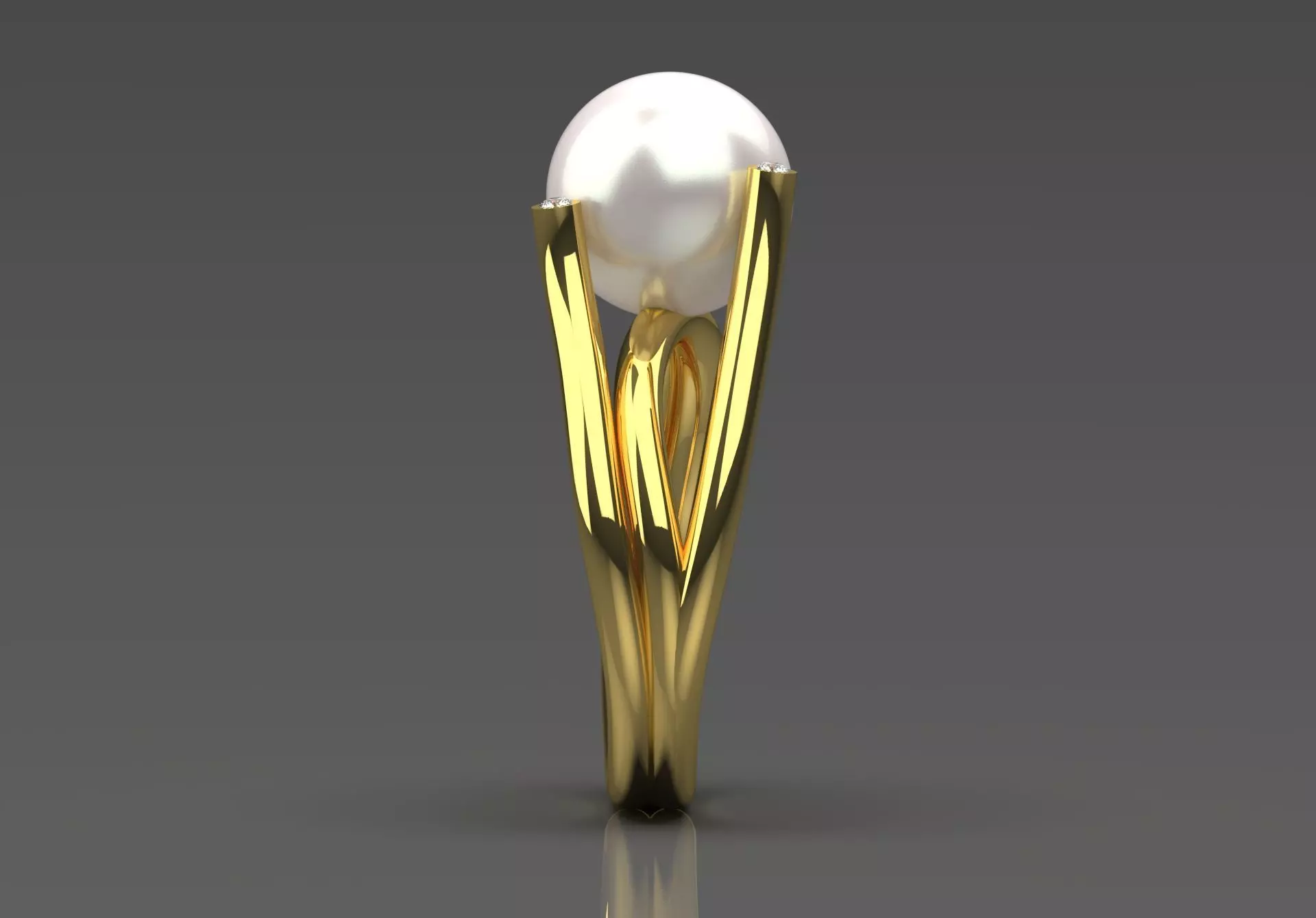The Ocean Luster STL 3D pearl Ring Collection _37
