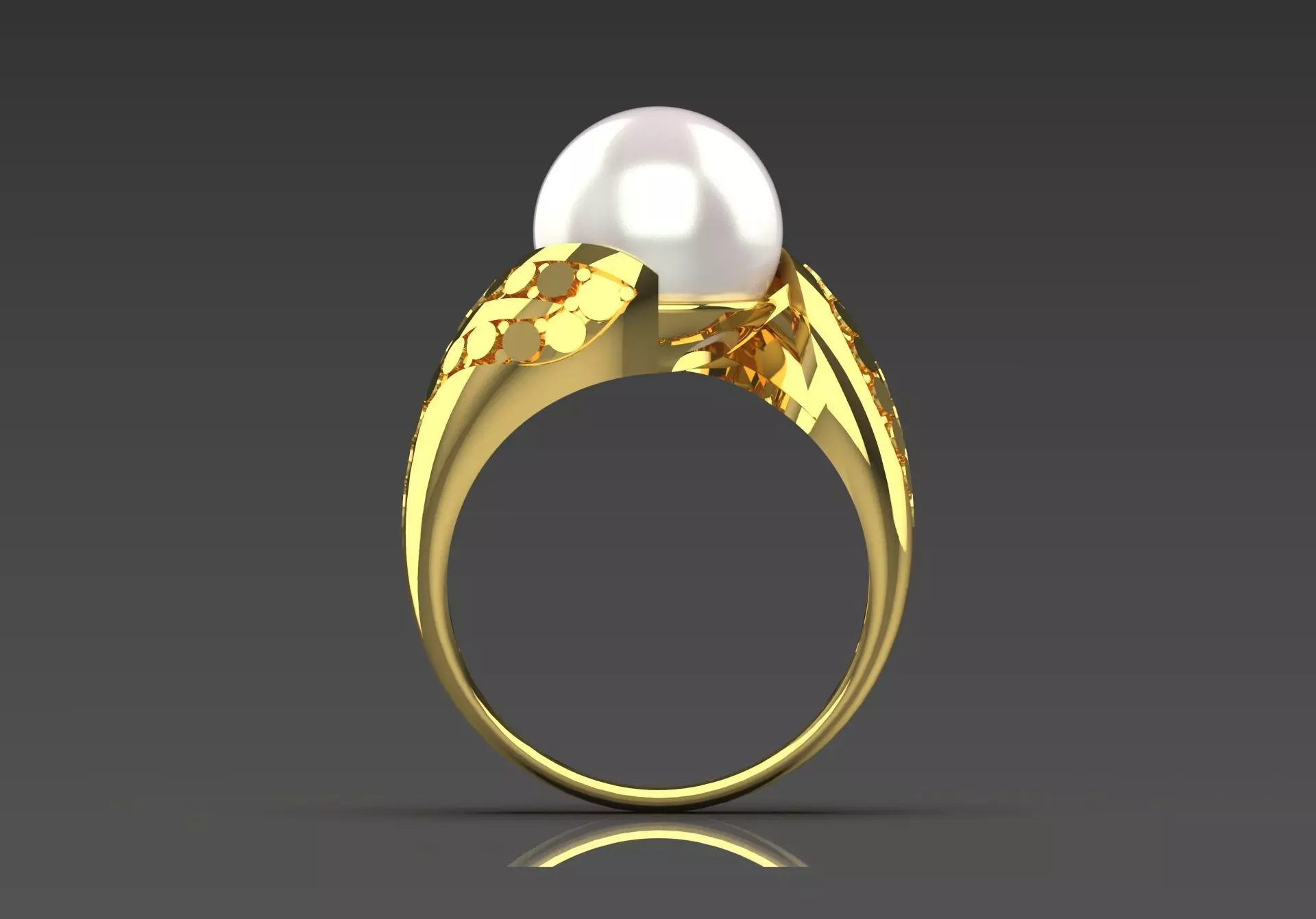 The Ocean Luster STL 3D pearl Ring Collection _23