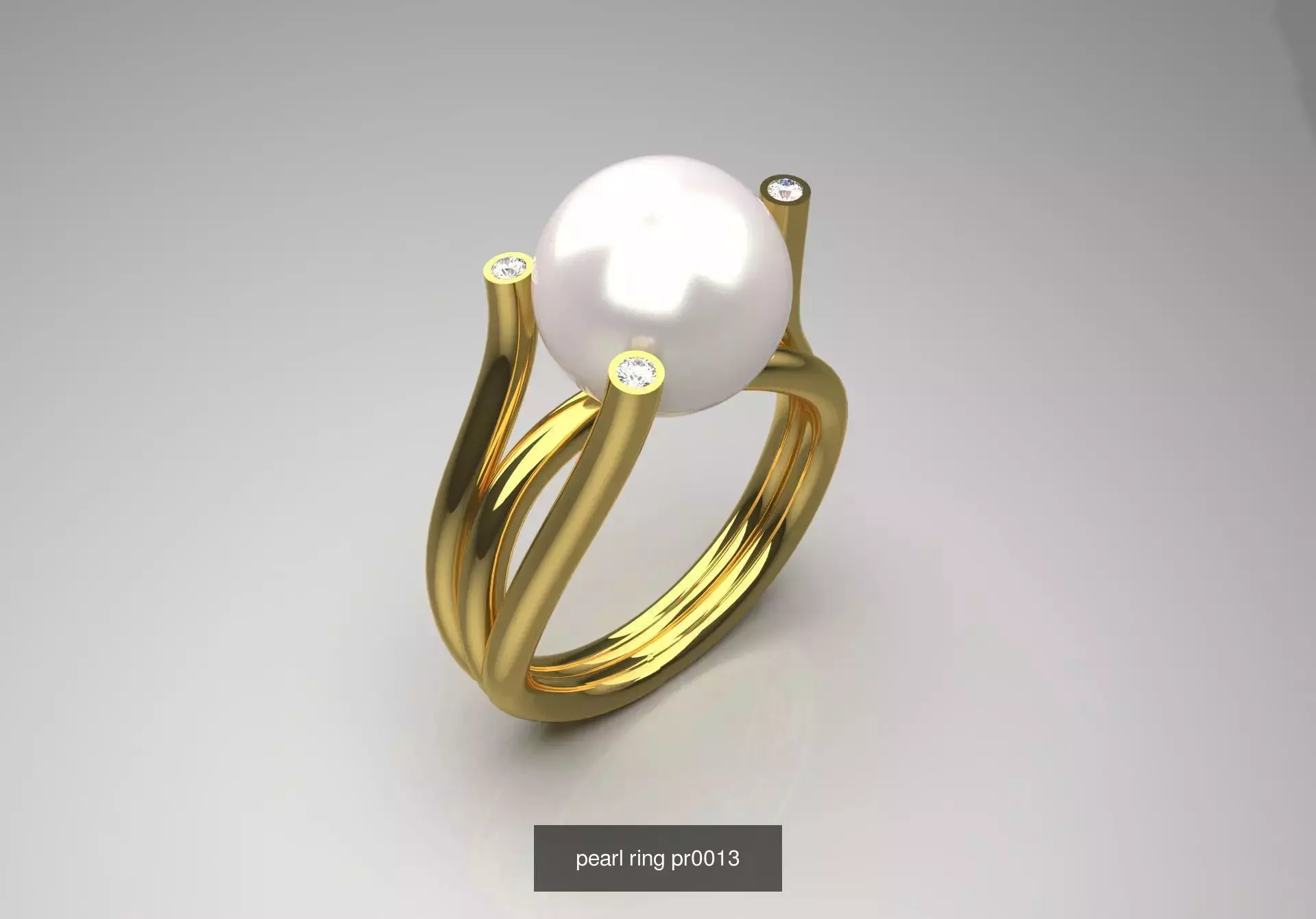 The Ocean Luster STL 3D pearl Ring Collection _3