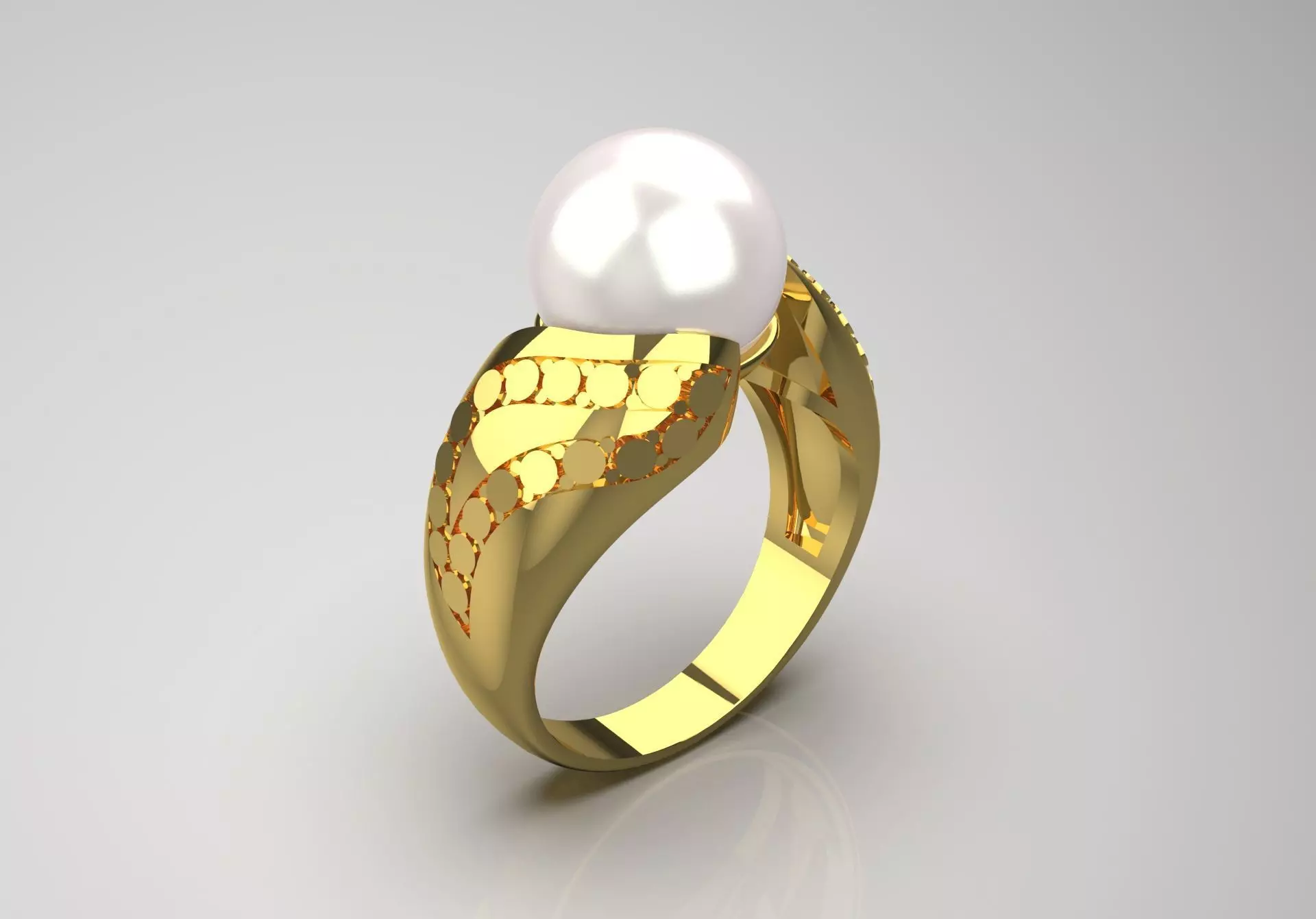 The Ocean Luster STL 3D pearl Ring Collection _22