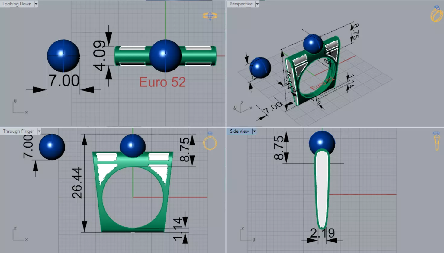 The Ocean Luster STL 3D pearl Ring Collection _21