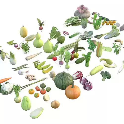 Vegetable 3d model collection 