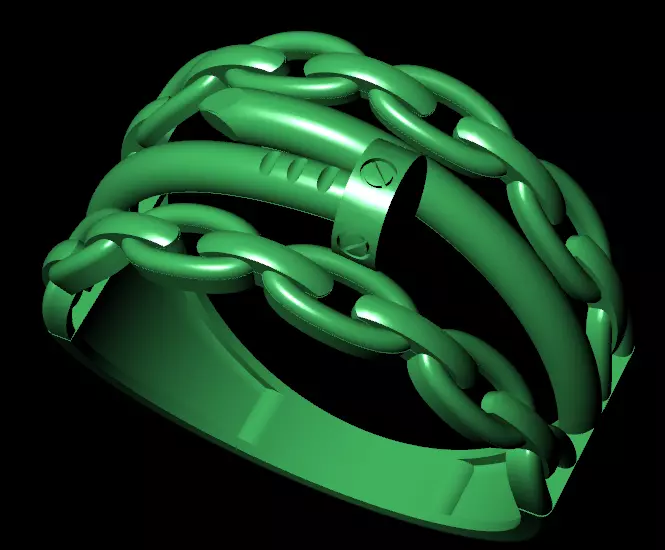 Rings 3D print model_2