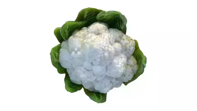 Cauliflower vegetable  Low-poly 3D model 4