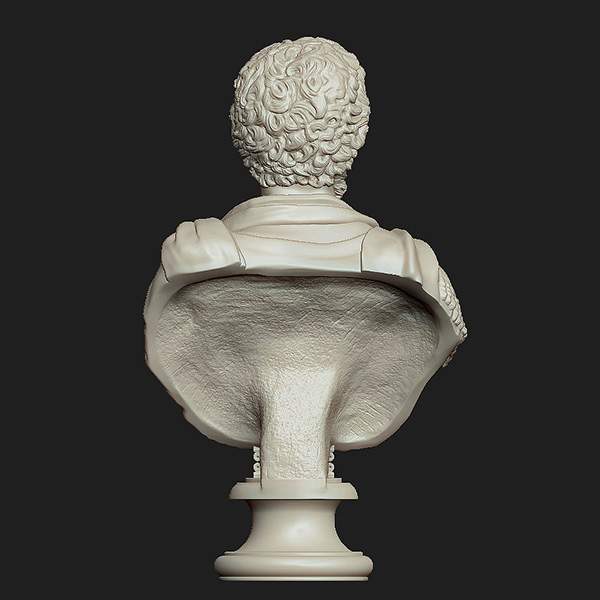 Printable bust of Septimius Severus Emperor 3D print model_4