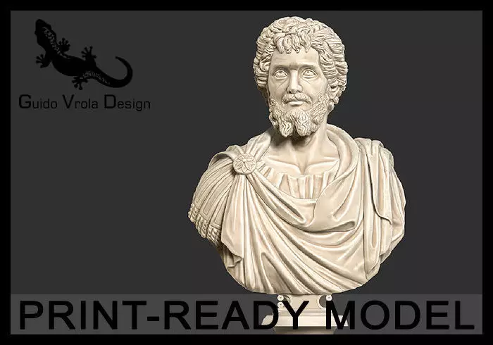 Printable bust of Septimius Severus Emperor 3D print model_0