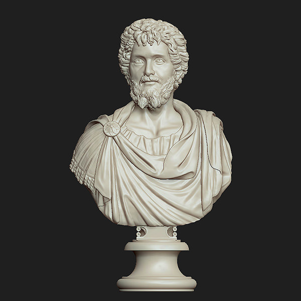 Printable bust of Septimius Severus Emperor 3D print model_1