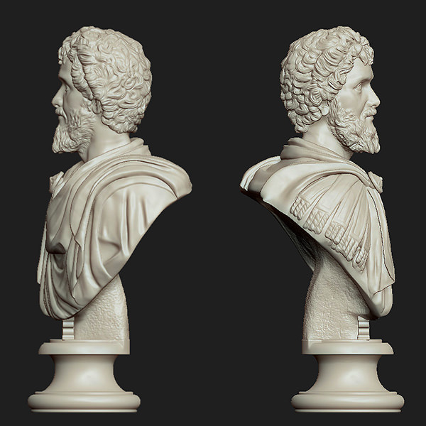 Printable bust of Septimius Severus Emperor 3D print model_2