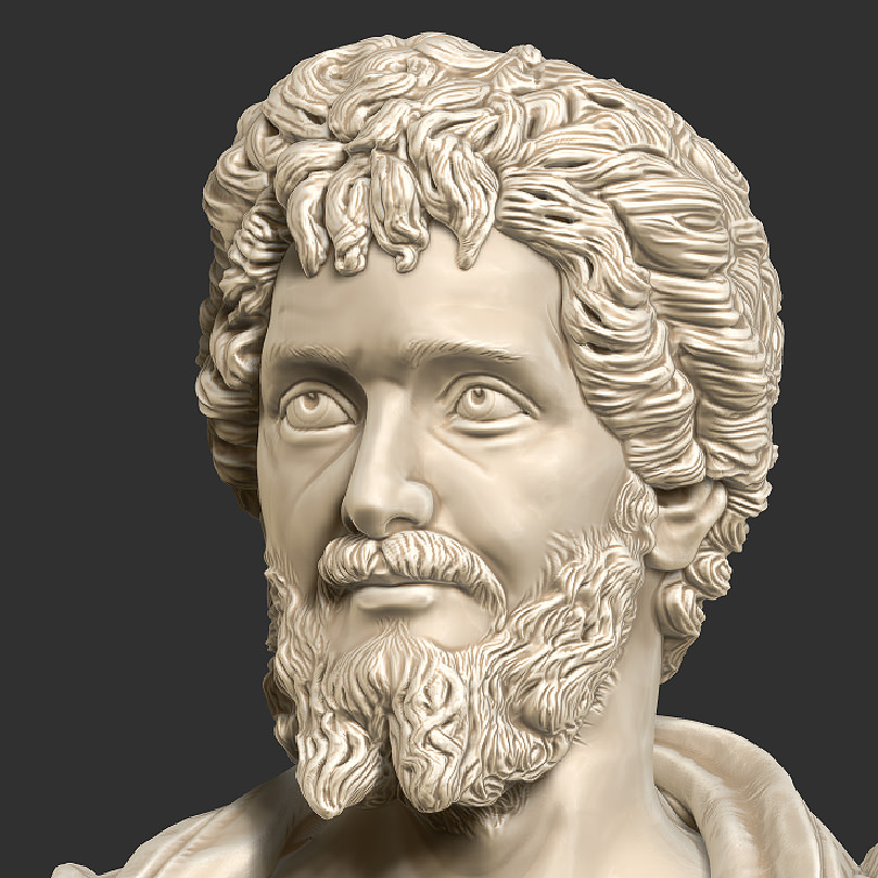 Printable bust of Septimius Severus Emperor 3D print model_6