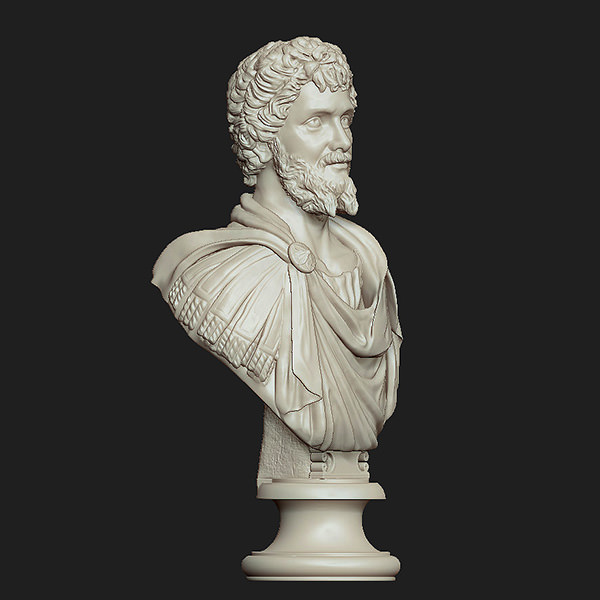 Printable bust of Septimius Severus Emperor 3D print model_3
