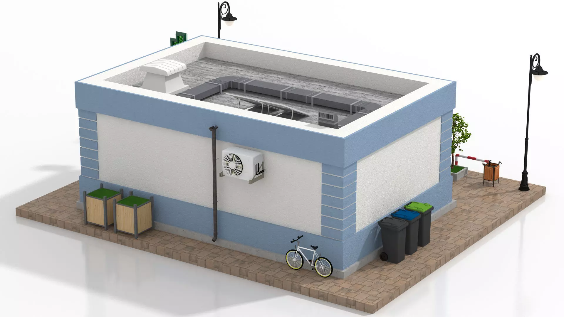 Pharmacy  Low-poly 3D model_3