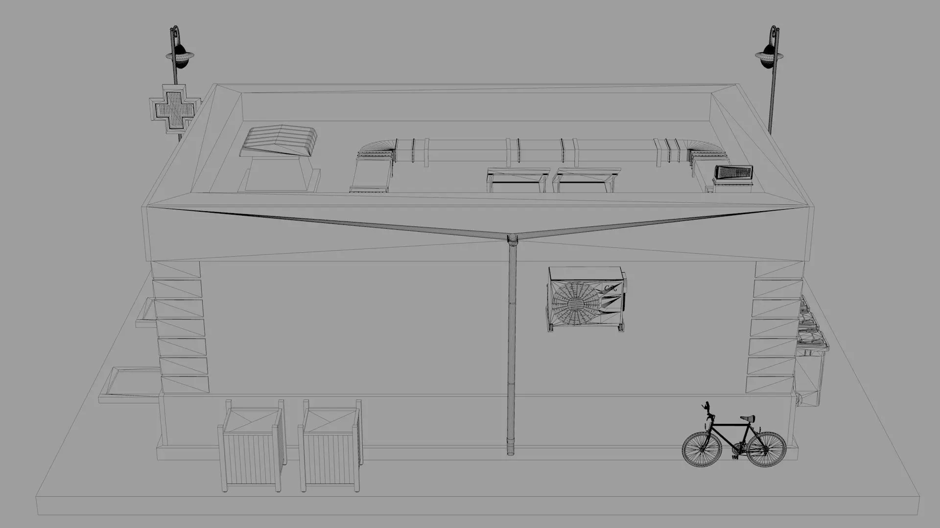 Pharmacy  Low-poly 3D model_14