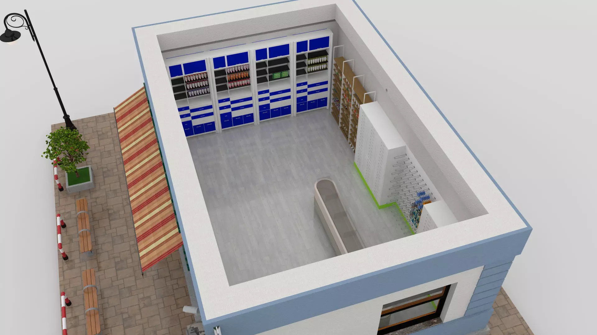 Pharmacy  Low-poly 3D model_11