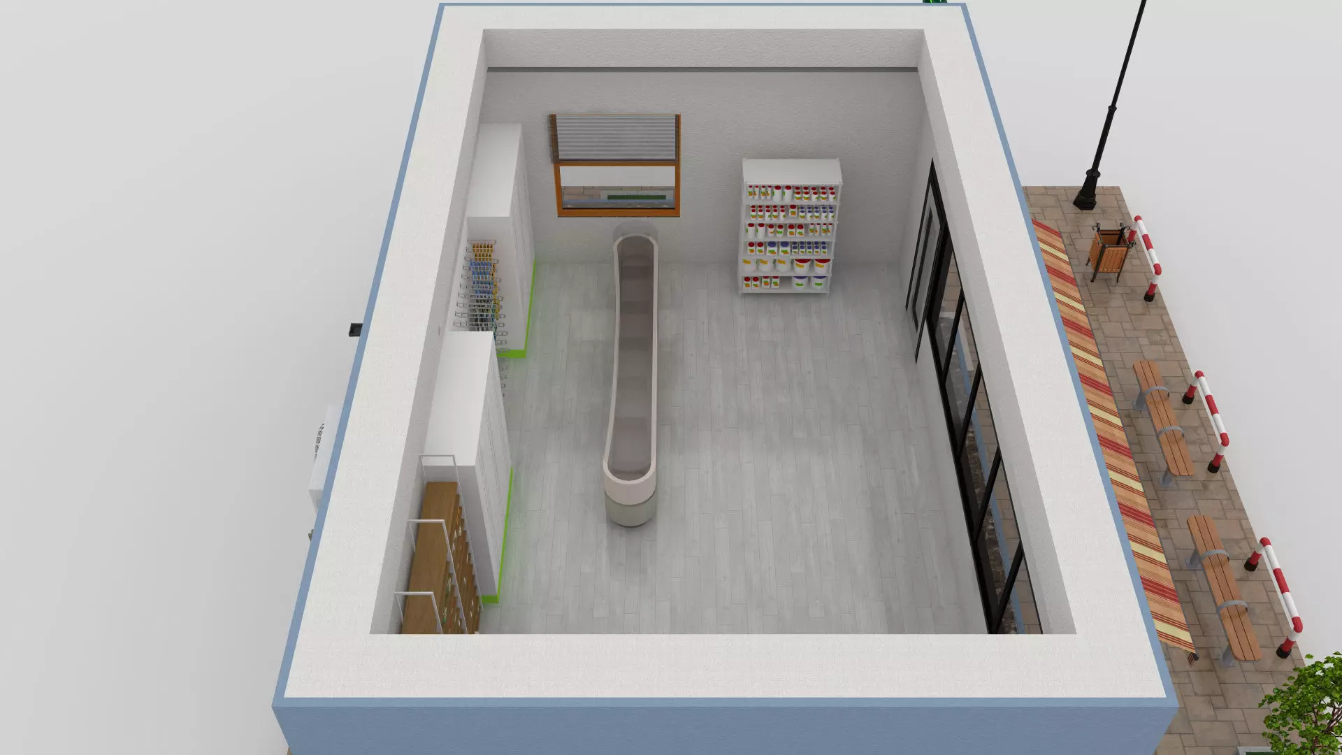 Pharmacy  Low-poly 3D model_10