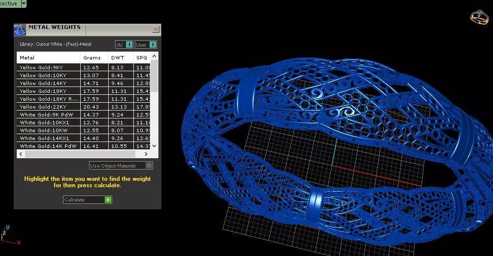 1192 Scroll Lace Elegance 14gm 3D print model_4