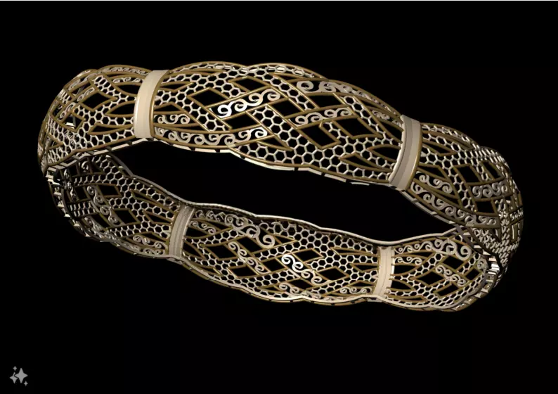 1192 Scroll Lace Elegance 14gm 3D print model_1