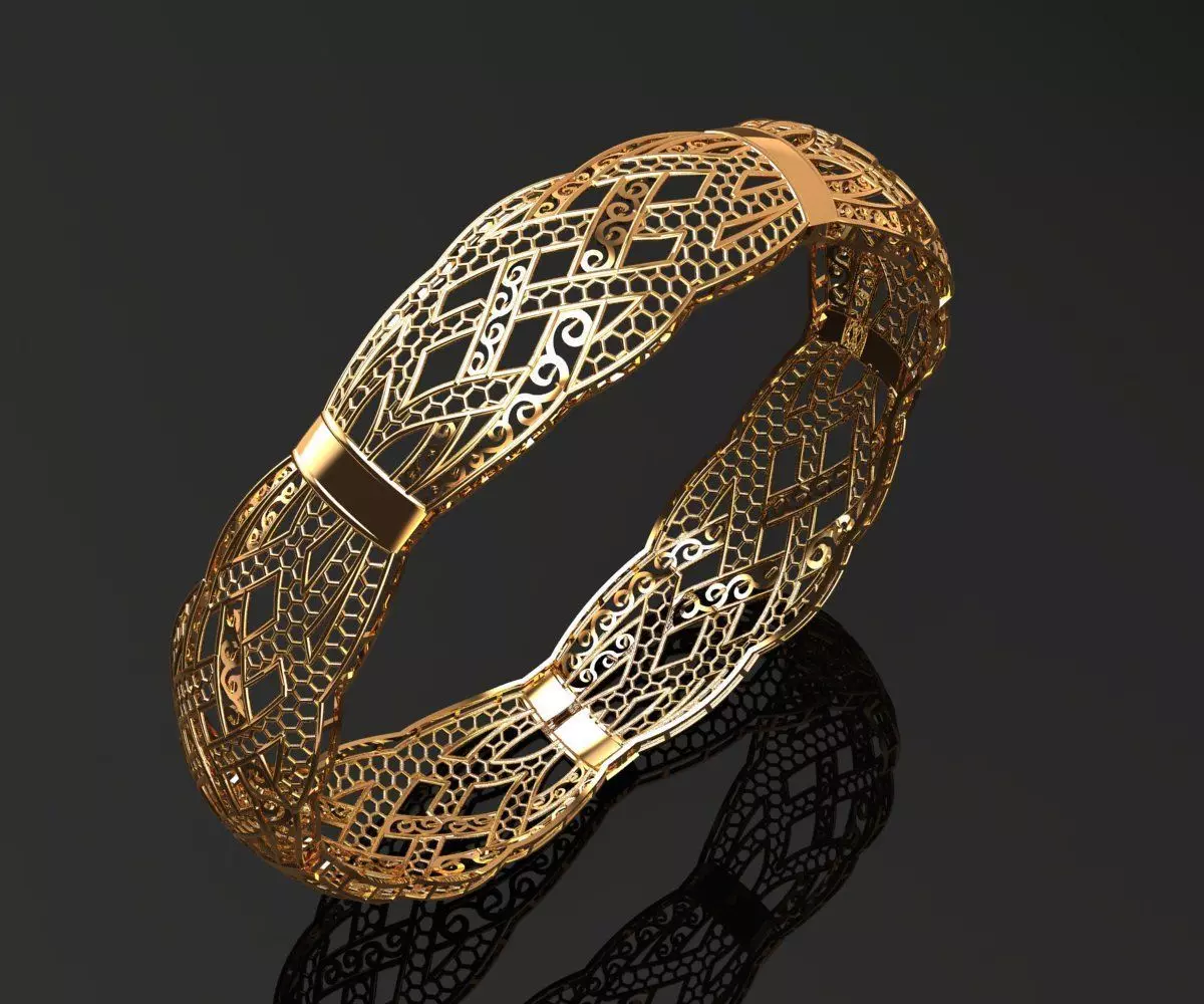 1192 Scroll Lace Elegance 14gm 3D print model_0