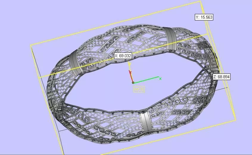 1192 Scroll Lace Elegance 14gm 3D print model_2