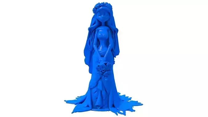 ghost bride - bridal dress -  bride -  Cartoon Bride - curly 