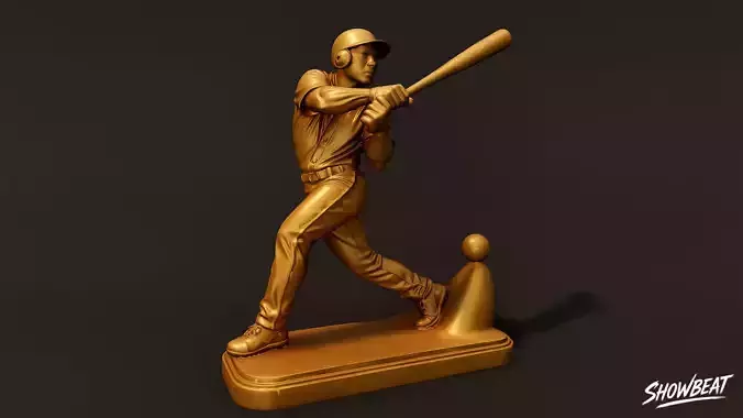 Golden Baseball Statue